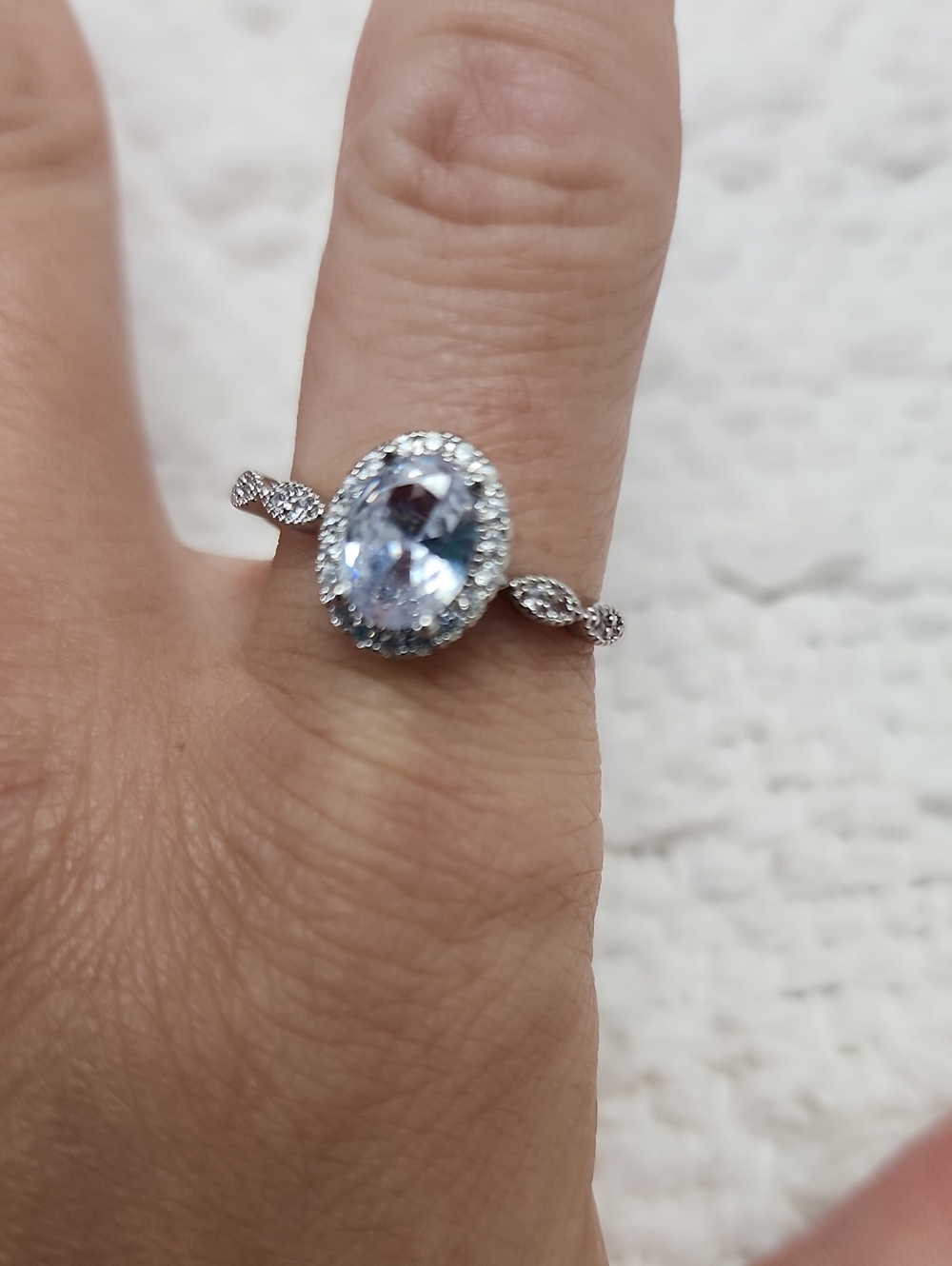 1 Elegant Cubic Zirconia Ring, Suitable For Women's Valentine's Day Gifts,